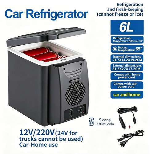 Mini frigorifero auto 12v - 6l,